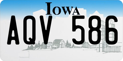 IA license plate AQV586