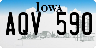 IA license plate AQV590
