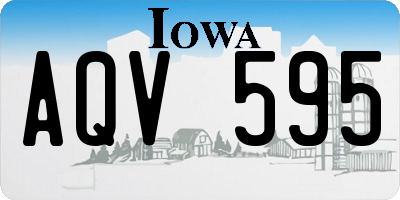 IA license plate AQV595