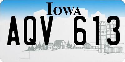 IA license plate AQV613