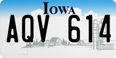 IA license plate AQV614