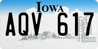 IA license plate AQV617