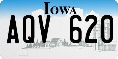 IA license plate AQV620