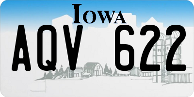 IA license plate AQV622