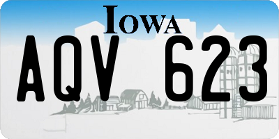 IA license plate AQV623