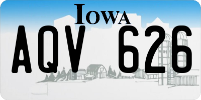 IA license plate AQV626