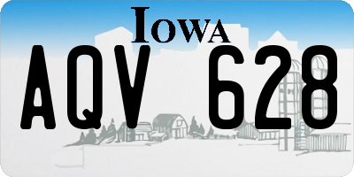 IA license plate AQV628