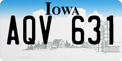 IA license plate AQV631