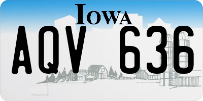 IA license plate AQV636