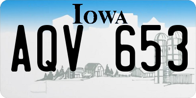 IA license plate AQV653
