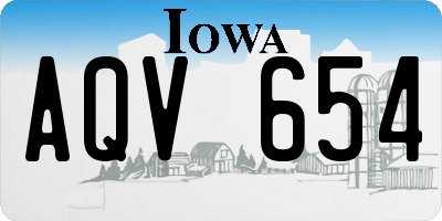 IA license plate AQV654
