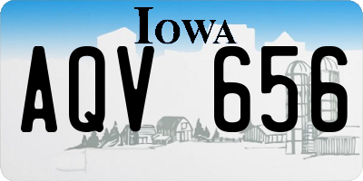 IA license plate AQV656