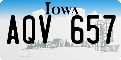 IA license plate AQV657