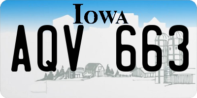 IA license plate AQV663