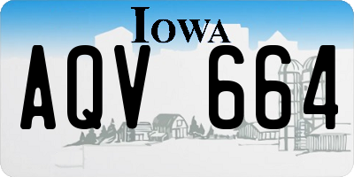 IA license plate AQV664
