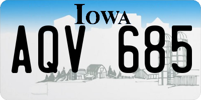 IA license plate AQV685