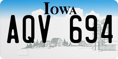 IA license plate AQV694
