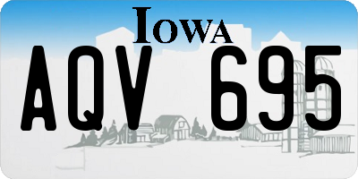 IA license plate AQV695