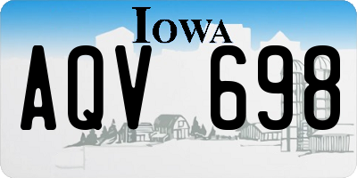 IA license plate AQV698