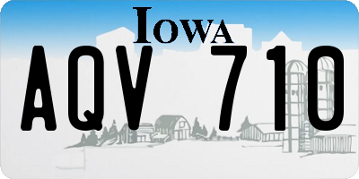IA license plate AQV710
