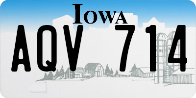 IA license plate AQV714