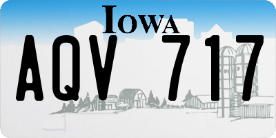 IA license plate AQV717