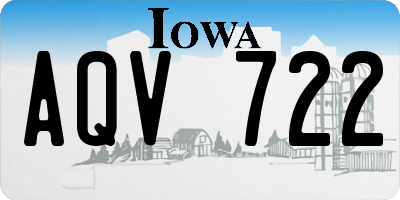 IA license plate AQV722