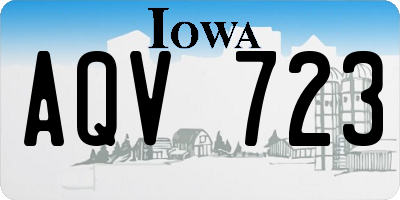 IA license plate AQV723