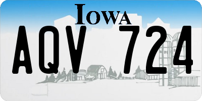 IA license plate AQV724