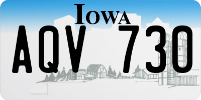 IA license plate AQV730
