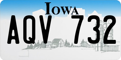 IA license plate AQV732