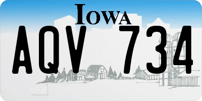 IA license plate AQV734