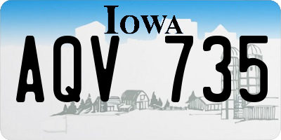 IA license plate AQV735