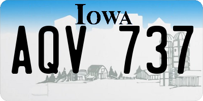 IA license plate AQV737