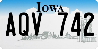 IA license plate AQV742