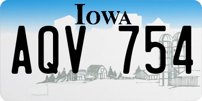 IA license plate AQV754