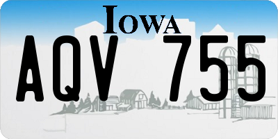 IA license plate AQV755