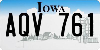IA license plate AQV761