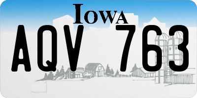 IA license plate AQV763