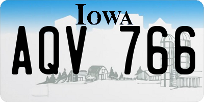 IA license plate AQV766