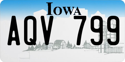 IA license plate AQV799