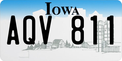 IA license plate AQV811