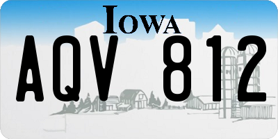 IA license plate AQV812