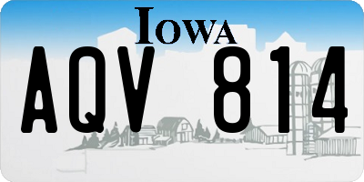 IA license plate AQV814