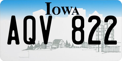 IA license plate AQV822