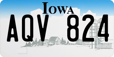IA license plate AQV824