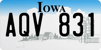 IA license plate AQV831