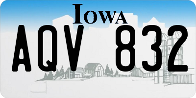 IA license plate AQV832