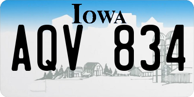IA license plate AQV834