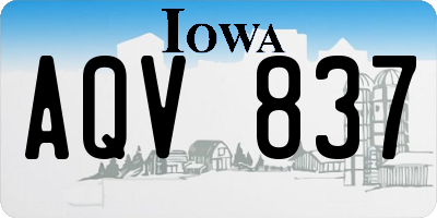 IA license plate AQV837